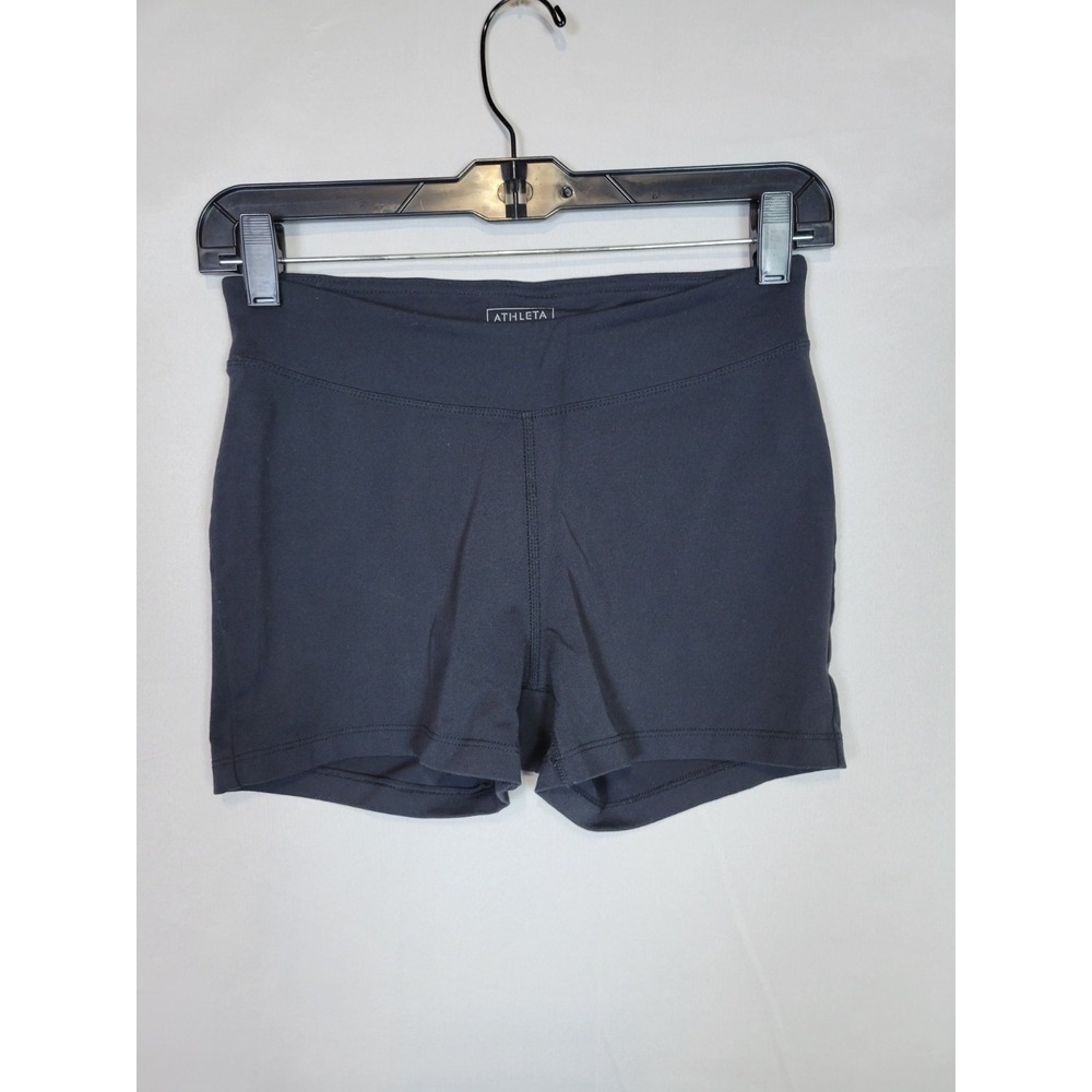 Athleta Transcend Yoga Shorts Size Small Black Activewear Pickleball Gym Lifting